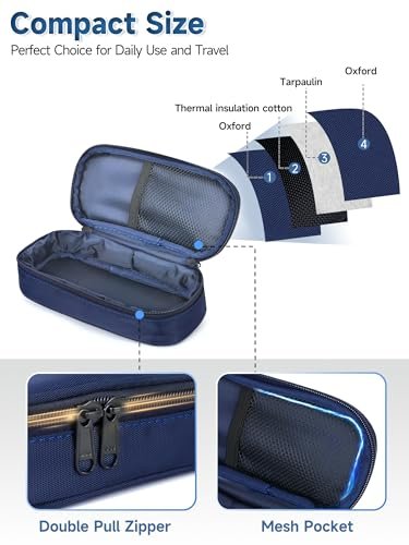 YOUSHARES Insulin-Vials-Kühler Reiseetui – TSA-geprüfte diabetische Medikamenten-Kühltasche mit Schutzeisblock, gekühlte Diabetes-Organizer, kleine Flaschen-Aufbewahrung