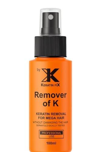 Keratin FiX Remover of K – Klebstoffentferner für Haarverlängerungen – Professionelle Anwendung – 100 ml Spray