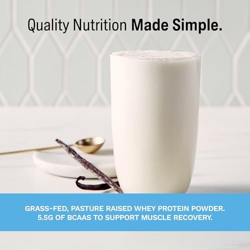 Rise Grass-Fed Whey Proteinpulver Vanille - 25g Protein, ohne künstliche Aromen, Farbstoffe oder Konservierungsstoffe - Zuckerfrei, glutenfrei, sojafrei (Einzelportion, 1 Packung)