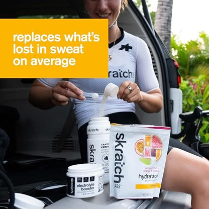 Skratch Labs Hydration Sports Drink Mix – Echter Frucht-Elektrolyt-Pulver für schnelle Hydration & Ausdauer | Maracuja Orange Guave | 20 Portionen | Vegan, Nicht-GVO, Saubere Inhaltsstoffe