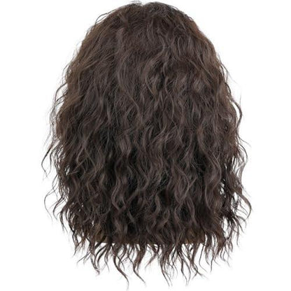 Deifor Herren Braun Wellige Perücke – Mittellang, natürlicher Look, Mittelscheitel, hitzebeständiges Kunsthaar für Kostüme, Cosplay, Halloween
