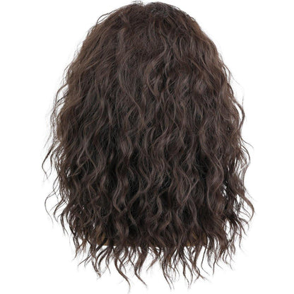 Deifor Herren Braun Wellige Perücke – Mittellang, natürlicher Look, Mittelscheitel, hitzebeständiges Kunsthaar für Kostüme, Cosplay, Halloween