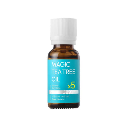 BLANC NATURE Magic Tea Tree Oil Spot Care für das Gesicht – Klärendes Gesichtsöl für fettige und empfindliche Haut, leicht und schnell einziehend, vegane koreanische Hautpflege, 20 ml