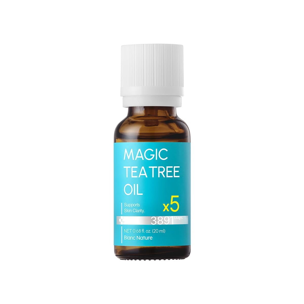 BLANC NATURE Magic Tea Tree Oil Spot Care für das Gesicht – Klärendes Gesichtsöl für fettige und empfindliche Haut, leicht und schnell einziehend, vegane koreanische Hautpflege, 20 ml