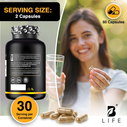 Bio Ashwagandha KSM-66 1000 mg Kapseln | Adaptogen für Cortisolabbau & Stressabbau | Stimmung, Ruhe & Schlaf für Männer & Frauen | 60 vegane Kapseln