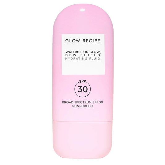 Glow Recipe Dew Shield Korean Face Sunscreen SPF 30 – Feuchtigkeitsspendender Sonnenschutz, leichter Primer für Make-up, ohne weißen Schimmer, mit Niacinamid (15 ml)