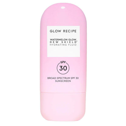Glow Recipe Dew Shield Korean Face Sunscreen SPF 30 – Feuchtigkeitsspendender Sonnenschutz, leichter Primer für Make-up, ohne weißen Schimmer, mit Niacinamid (15 ml)
