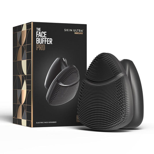 MANSCAPED® The Face Buffer PRO – Elektrischer Silikon-Gesichtspeeler für Männer – 3 Reinigungsmodi & 2 Vibrationsgeschwindigkeiten