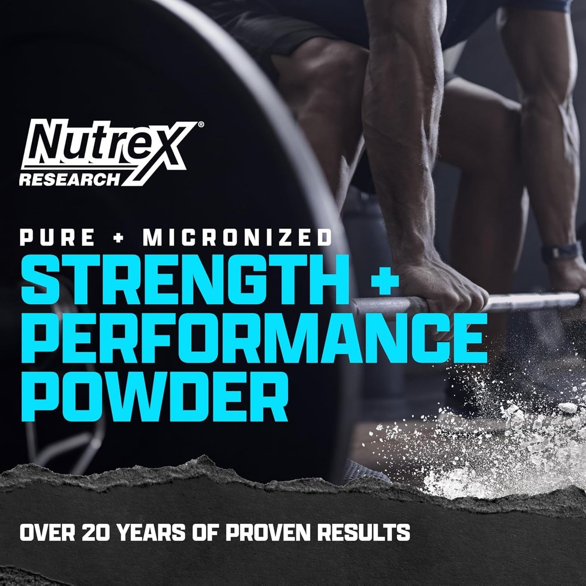 Nutrex Research Ultra Pure Creatine Monohydrat Pulver – 5g mikronisiertes Kreatin für Muskelaufbau, Kraft, Ausdauer und Erholung – 80 Portionen, geschmacksneutral
