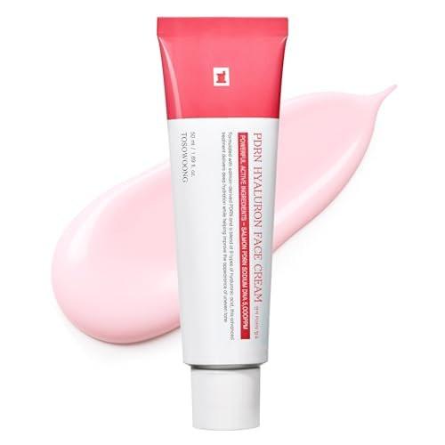TOSOWOONG PDRN Hyaluron Face Cream – 5000 ppm Lachs-DNA, Niacinamid, Hyaluronsäure & Panthenol Feuchtigkeitscreme für straffe & hydratisierte Haut, 50 ml