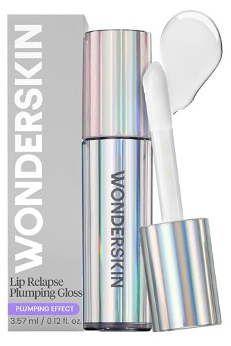 Wonderskin Lip Plumper Gloss – Lip Relapse Plumping Gloss für voller aussehende, hydratisierte Lippen mit nicht klebrigem High-Shine-Finish