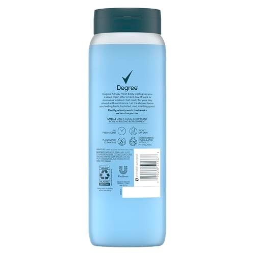 Degree All Day Fresh Body Wash Cool Rush – Tiefenreinigendes Duschgel, 591 ml
