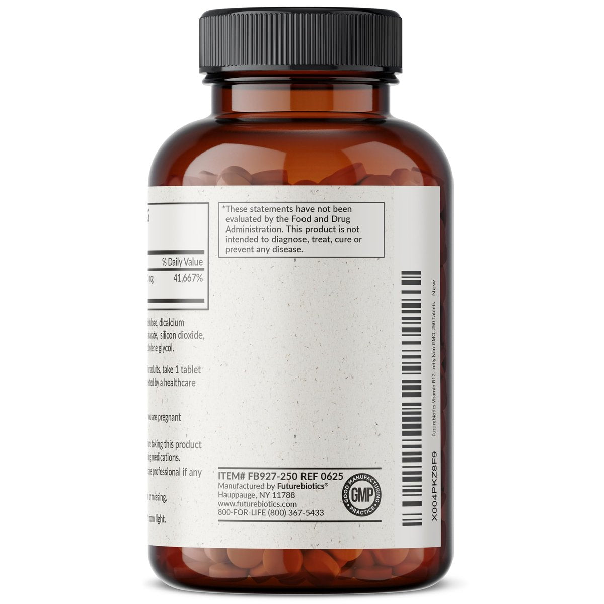 Futurebiotics Vitamin B12 1000mcg – 250 vegetarische Tabletten, nicht-GVO