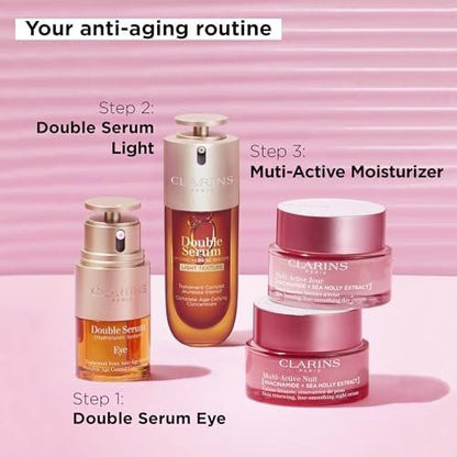 Clarins Multi-Active Tagescreme SPF 15 mit Niacinamid | Glättet feine Linien | Strafft sichtbar die Poren | Ebenmäßiger Teint und Textur | Fördert den Glow | Stärkt die Feuchtigkeitsbarriere | Alle Hauttypen | 48 ml