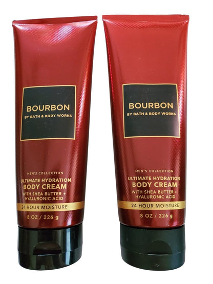 Bath & Body Works Herren Bourbon Ultimate Hydration Body Cream 8 Unzen (2er-Pack)