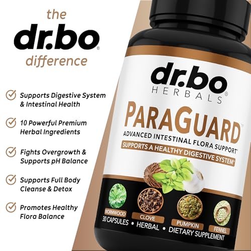 ParaGuard Cleanse Detox Kapseln – Darmreinigung für Erwachsene mit Schwarznuss, Wermut, Nelke & Oregano – 30 Kapseln