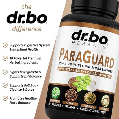 ParaGuard Cleanse Detox Kapseln – Darmreinigung für Erwachsene mit Schwarznuss, Wermut, Nelke & Oregano – 30 Kapseln