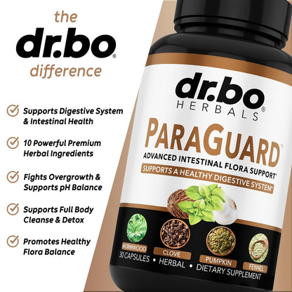 ParaGuard Cleanse Detox Kapseln – Darmreinigung für Erwachsene mit Schwarznuss, Wermut, Nelke & Oregano – 30 Kapseln