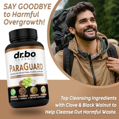 ParaGuard Cleanse Detox Kapseln – Darmreinigung für Erwachsene mit Schwarznuss, Wermut, Nelke & Oregano – 30 Kapseln