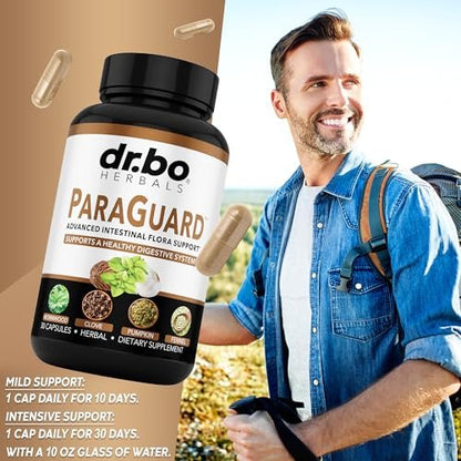 ParaGuard Cleanse Detox Kapseln – Darmreinigung für Erwachsene mit Schwarznuss, Wermut, Nelke & Oregano – 30 Kapseln