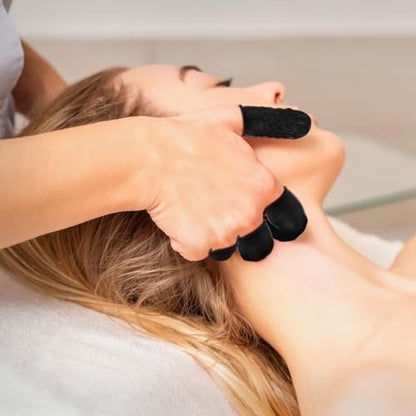 100 Stück Einweg-Fingerlinge aus Silikon, schwarz – Allergikerfreundliche Fingerspitzen für Beauty, Maniküre, Massage & Industrie