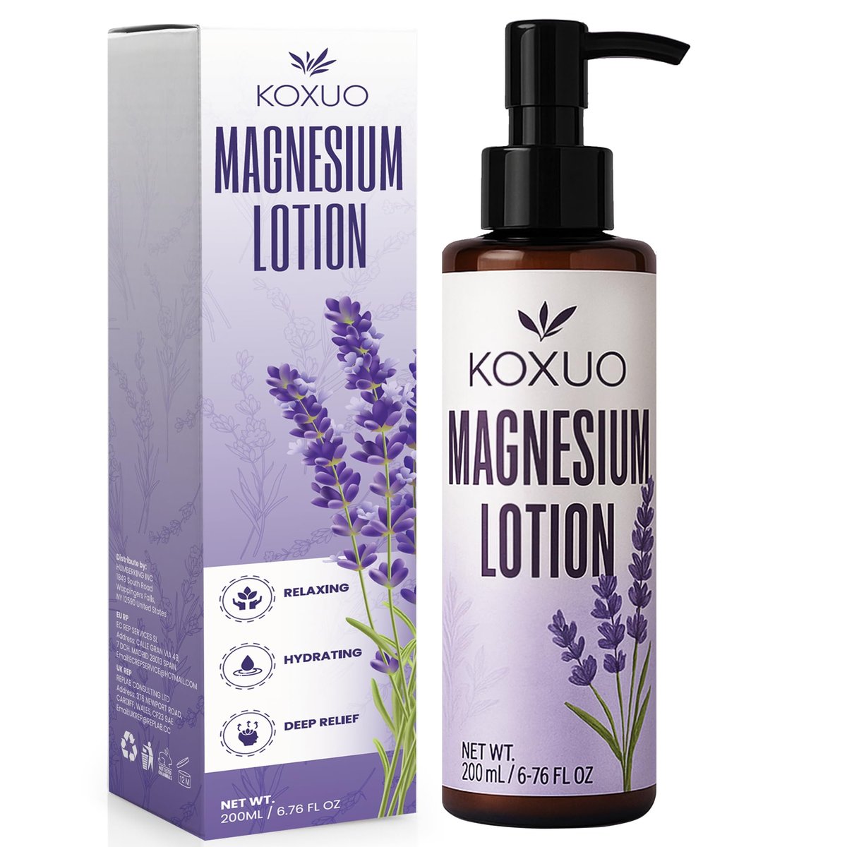 KOXUO Magnesium Schlaf Lotion mit Sheabutter & Olivenöl – Sanfte Magnesiumcreme für Entspannung, Nachtfeuchtigkeit, empfindliche Haut & Schwangerschaft – Für Erwachsene & Familie