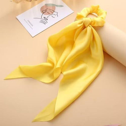 Gelbe Schleifen-Haarschleifen, Haargummis, elastische Haarbänder für Frauen und Mädchen – Sanfte, rutschfeste Haarbänder für Hochzeit, Party und Alltag