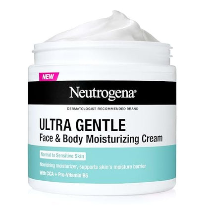 Neutrogena Ultra Gentle Feuchtigkeitscreme für Gesicht & Körper, nährende Lotion für normale bis empfindliche Haut, 11 oz