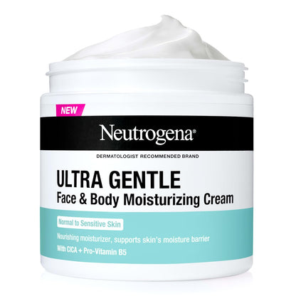 Neutrogena Ultra Gentle Feuchtigkeitscreme für Gesicht & Körper, nährende Lotion für normale bis empfindliche Haut, 11 oz