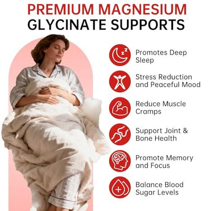 SAYIDON Magnesium Glycinat Gummies 500mg – Zuckerfreie Magnesium Gummis für Schlaf, Stress, Muskel- & Nervenunterstützung – für Erwachsene & Kinder ab 4 Jahren, Vegan, ohne Melatonin (Himbeergeschmack, 60 Stück)
