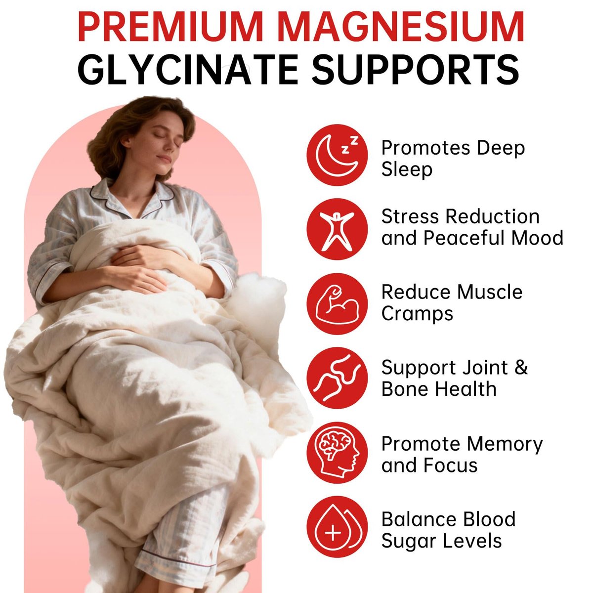 SAYIDON Magnesium Glycinat Gummies 500mg – Zuckerfreie Magnesium Gummis für Schlaf, Stress, Muskel- & Nervenunterstützung – für Erwachsene & Kinder ab 4 Jahren, Vegan, ohne Melatonin (Himbeergeschmack, 60 Stück)