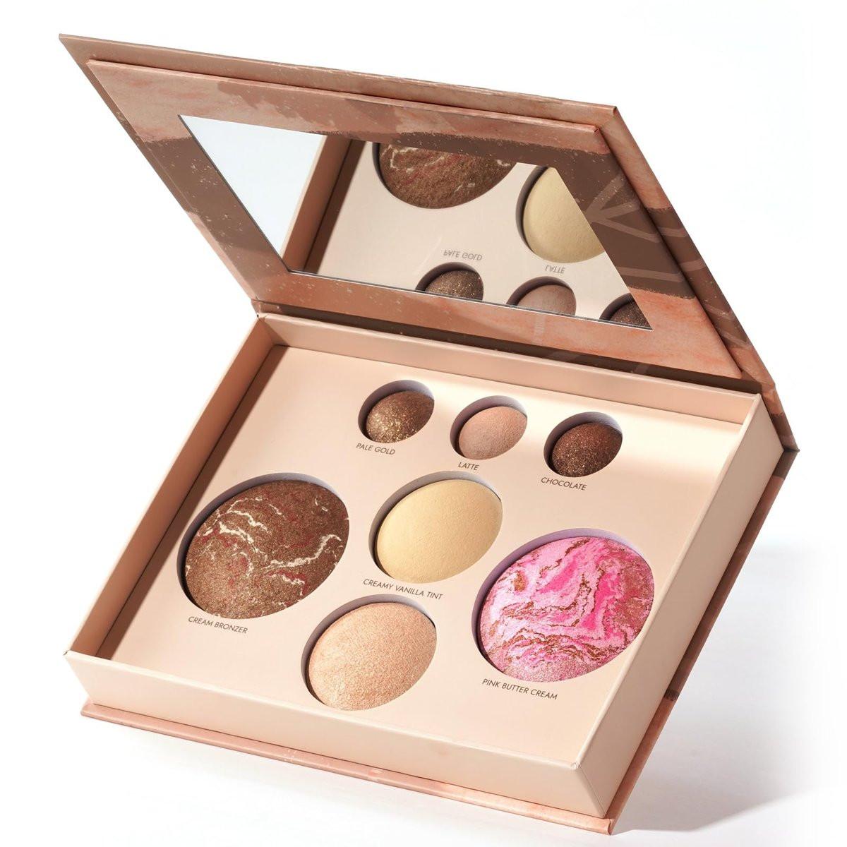 llasido Best Baked Face Palette für reife Haut – Bronzer, Blush, Highlighter & Lidschatten – Sanfte Samt Textur, Vegan & Tierversuchsfrei, Reisefreundliches Make-up-Set