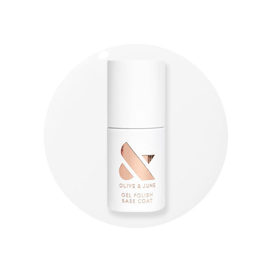 Olive & June Gel Base Coat – UV/LED Nötig – Lange Haltbarkeit bis zu 21 Tagen – Schonende Entfernung – Vegan & HEMA-frei – 0,46 Fl Oz