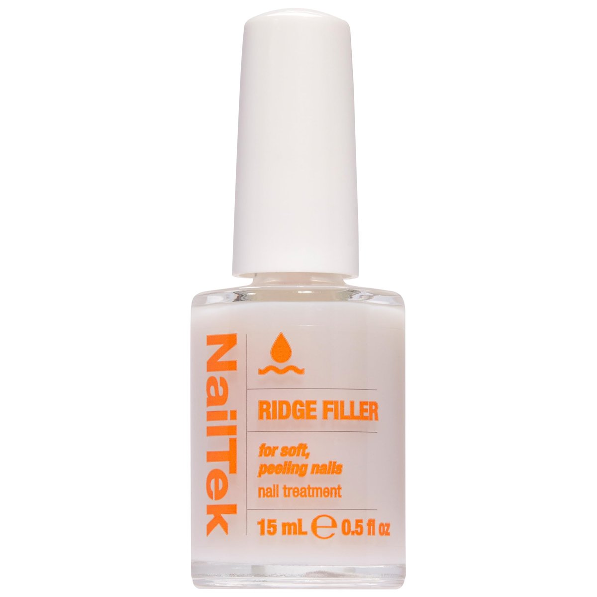 Nail Tek Ridge Filler Formula 2 – Transparenter Nagel-Ridge-Füller, Basislack und Nagelhärter für weiche & peelende Nägel, 15 ml