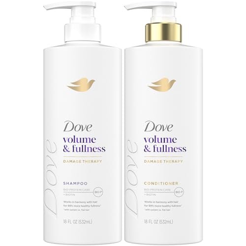 Dove Shampoo und Conditioner Set, Volumen & Fülle – Tägliche Volumen-Haarpflege mit Kollagen, 2 x 532 ml