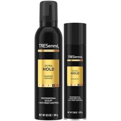 TRESemmé Extra Hold Haarspray & Form-Mousse Bundle – 24h griffiger Halt & Volumen + Frizz-Kontrolle