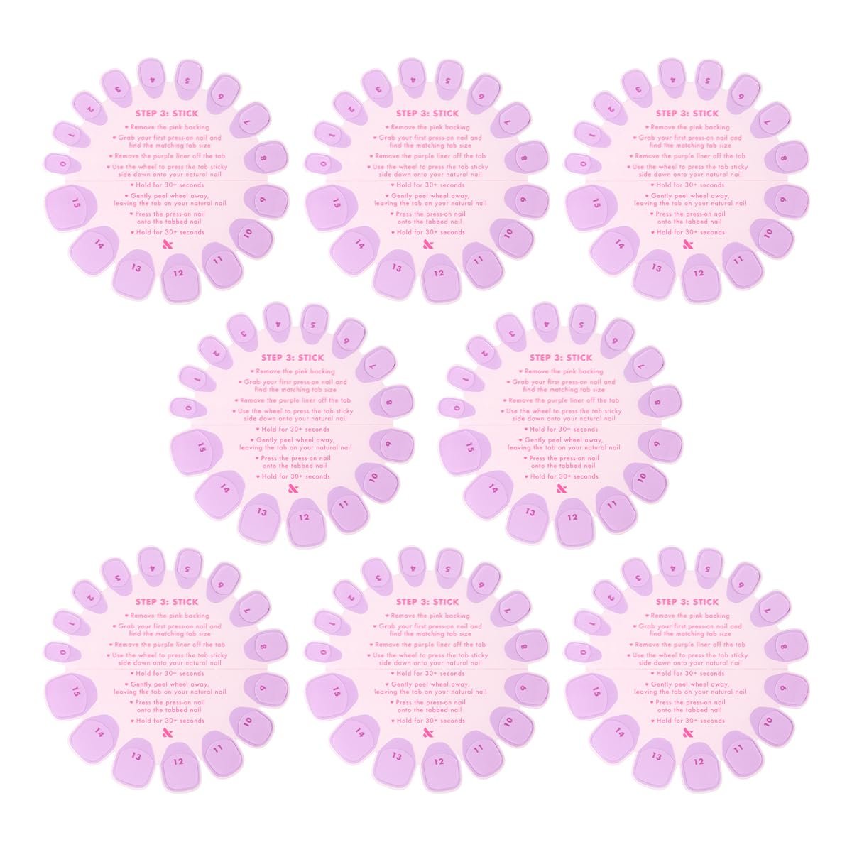 Super Stick Mani Haftklebe-Pads Set – Kein Kleber nötig – Für Olive & June Press-On-Nägel – Ungiftig – Einfaches An- und Abnehmen – Schonend – Natürlicher Look – 7 Tage Halt