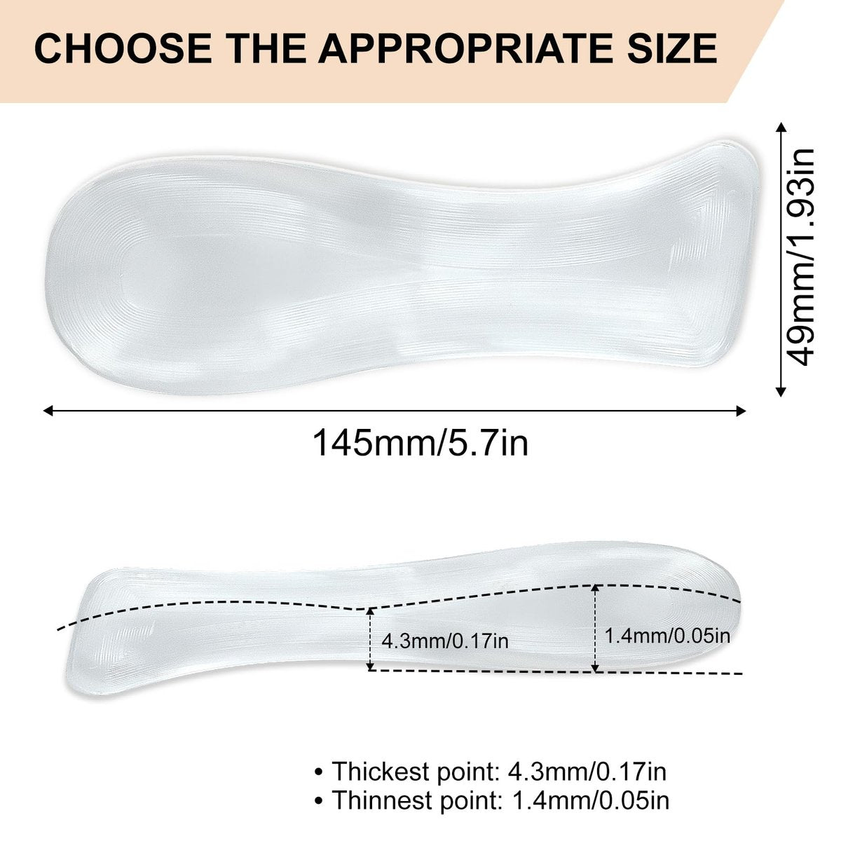 Ferseneinlagen für Frauen – Gewichtsverlagernde Einlegesohlen für High Heels, Gel-Polster zur Fußschmerzlinderung (Groß – US 10-11,5 Damenschuhe)