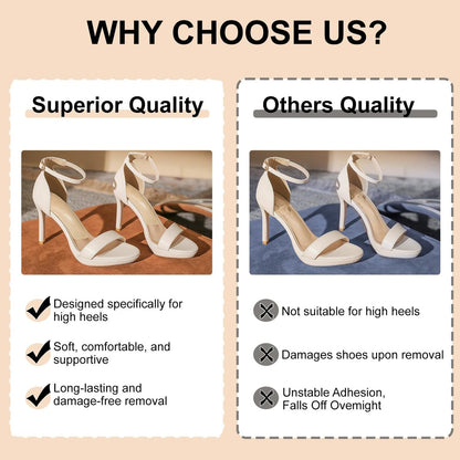 Ferseneinlagen für Frauen – Gewichtsverlagernde Einlegesohlen für High Heels, Gel-Polster zur Fußschmerzlinderung (Groß – US 10-11,5 Damenschuhe)