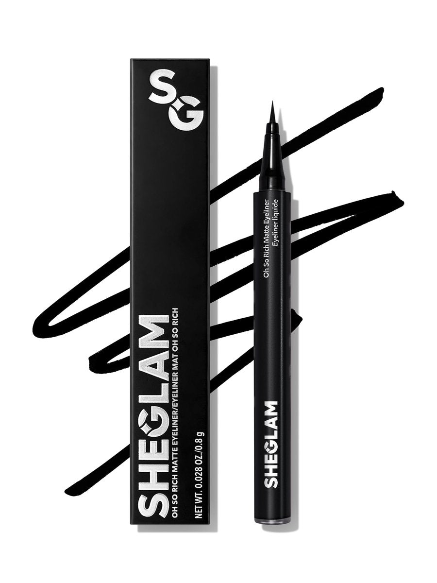 SHEGLAM Oh So Rich Matte Eyeliner – wasserfest, wischfest, langanhaltend, flüssiger Eyeliner