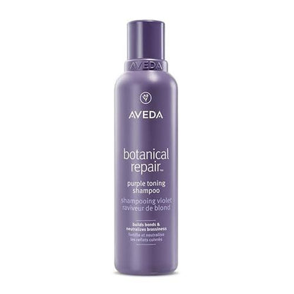 Aveda Botanical Repair Purple Toning Shampoo | Für blondes, silbernes und graues Haar | Reduziert Gelbstich | Silikonfrei | 96 % natürlichen Ursprungs* | 200 ml