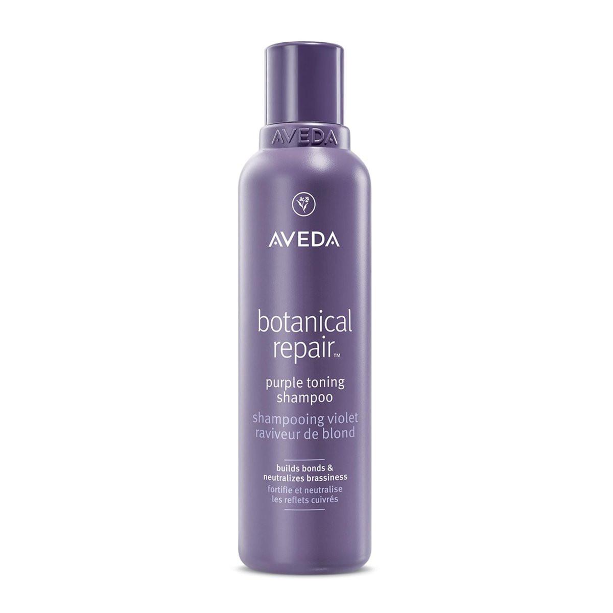 Aveda Botanical Repair Purple Toning Shampoo | Für blondes, silbernes und graues Haar | Reduziert Gelbstich | Silikonfrei | 96 % natürlichen Ursprungs* | 200 ml