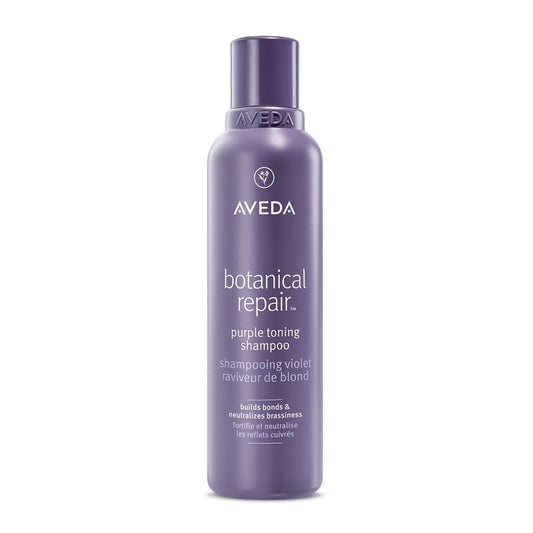 Aveda Botanical Repair Purple Toning Shampoo | Für blondes, silbernes und graues Haar | Reduziert Gelbstich | Silikonfrei | 96 % natürlichen Ursprungs* | 200 ml