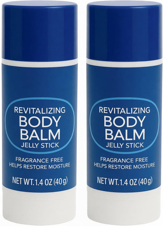 Duftfreier Körperbalsam-Stick mit Vaseline – 2er-Pack feuchtigkeitsspendender Reisegröße-Balsam für trockene Haut – Saubere Anwendung & tiefe Feuchtigkeit – 1,4 oz pro tragbarer Pflegestick