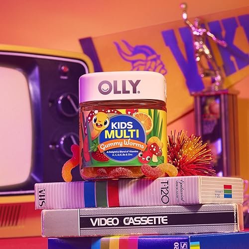 OLLY Kinder Multivitamin Gummibärchen - Gesunde Entwicklung & Immunsystem - Vitamine A, C, D, E, Bs & Zink - 100 Stück (45 Tage Vorrat)