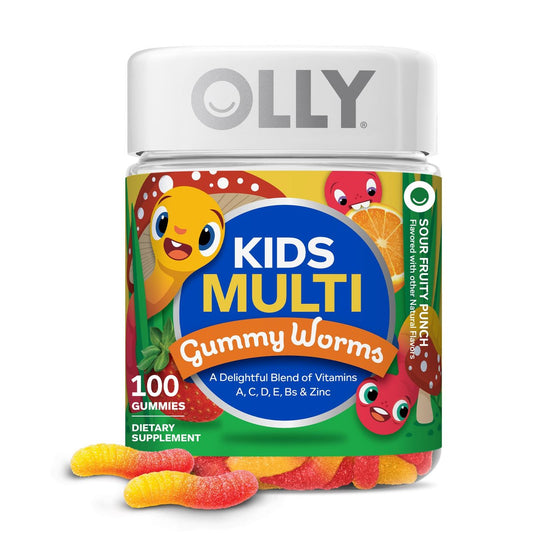 OLLY Kinder Multivitamin Gummibärchen - Gesunde Entwicklung & Immunsystem - Vitamine A, C, D, E, Bs & Zink - 100 Stück (45 Tage Vorrat)