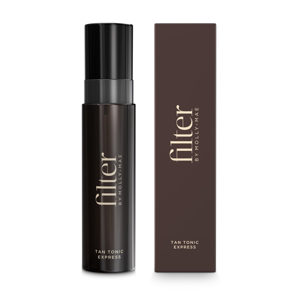 Filter by Molly-Mae Tan Tonic Express – 100ml Instant Tanning Water für Gesicht & Körper | Goldener, streifenfreier Glanz | Schnell trocknender Selbstbräuner | Trocknet in unter 60 Sekunden