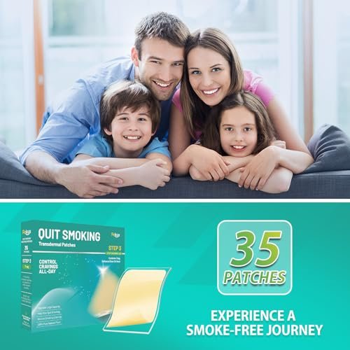 35 Nikotinpflaster 7mg, Schritt 3 Nikotinpflaster zur Raucherentwöhnung, Nikotinersatzpflaster, transdermale Pflaster