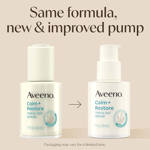 Aveeno Hautpflege-Set für empfindliche Haut: Calm + Restore Triple Oat Hydrating Facial Serum (30 ml) & Reisegröße Daily Moisturizing Cream + Prebiotic Oat (15 ml) – Duftfrei, 2-teilig