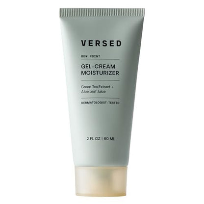 Versed Dew Point Gel Moisturizer – Antioxidant-reiche Gelcreme mit Grüntee-Extrakt & Aloe-Blatt-Saft – Schnell einziehende, nicht fettende Hybrid-Gesichtscreme für trockene Haut, vegan (60 ml)